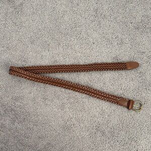 Braided Brown Leather Belt